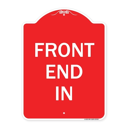 Signmission Designer Series Sign-Front End In, Red & White Aluminum Architectural Sign, 18" x 24", RW-1824-23938 A-DES-RW-1824-23938